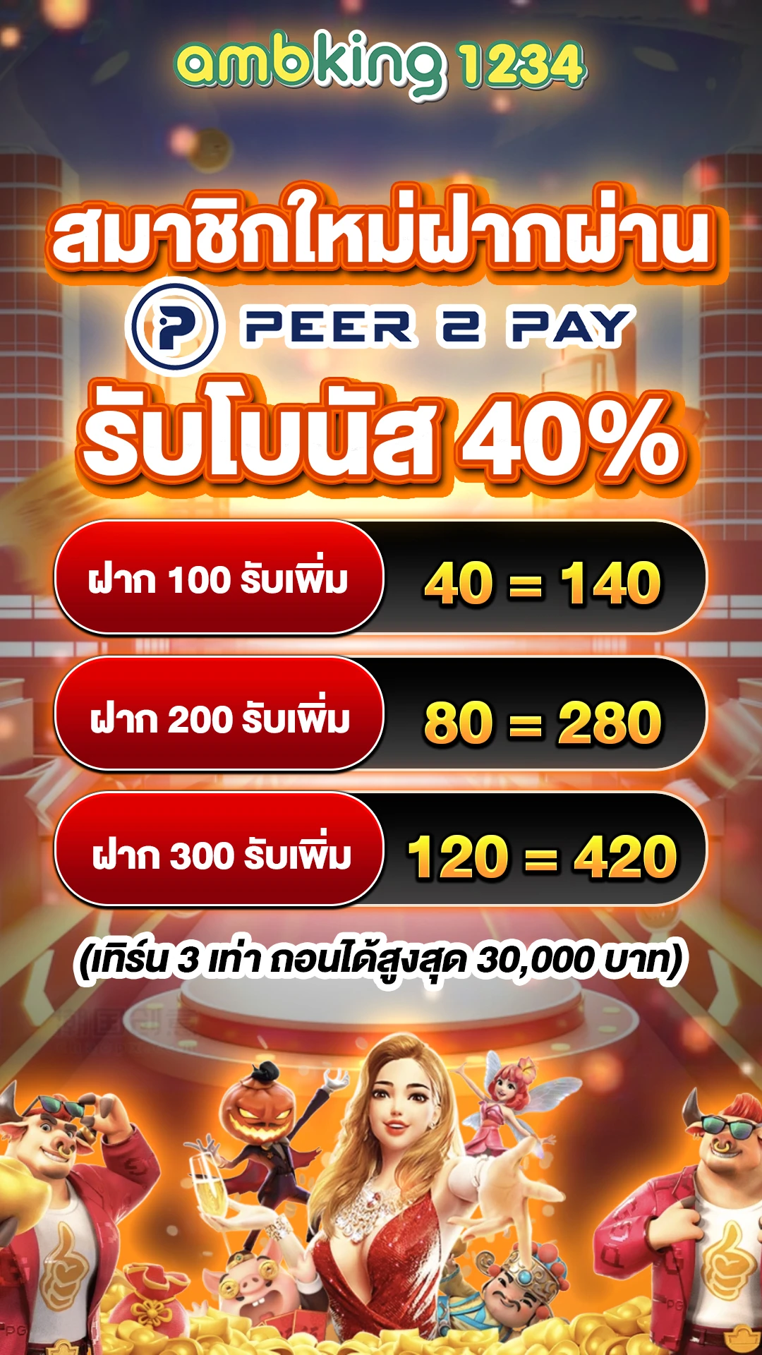 เว็บตรง 100 ต่างประเทศ - แบนเนอร์โปรโมชั่น